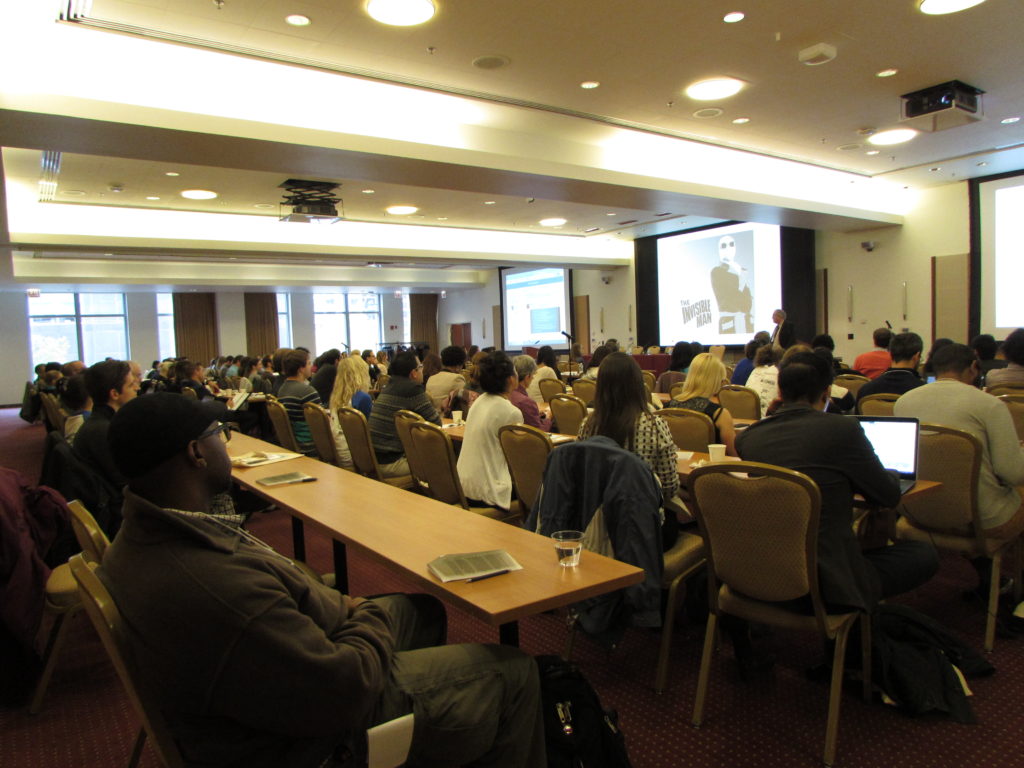 FoR Chicago attendees listening to Greg Petsko's talk on "The Invisible Postdoc". By Natasha Wadlington